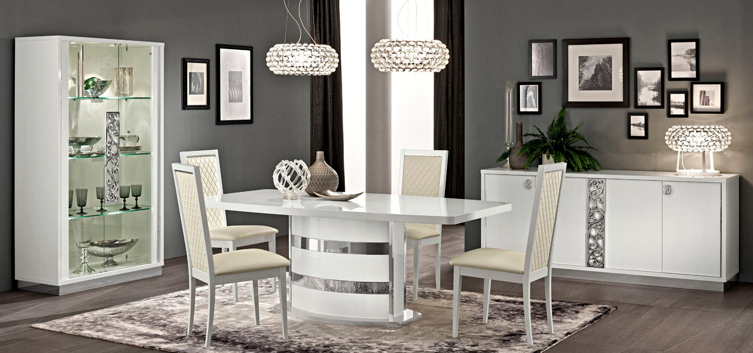 Roma - Dining Table - White / Pearl Silver Camelgroup Italy