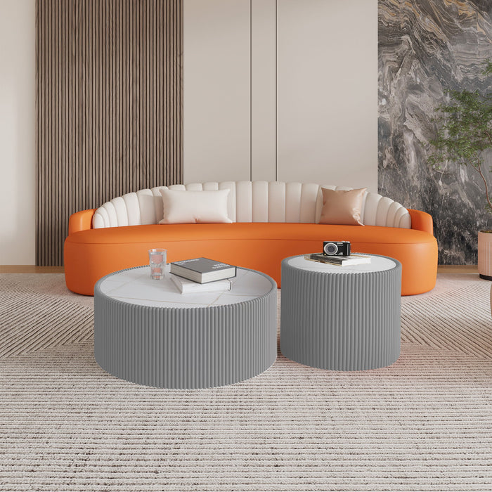 Cylindrical Coffee Table Home Essentials