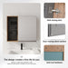 Wall Mounted Bathroom Mirror Cabinet & Adjustable Shelves - Imitative Oak Home Essentials