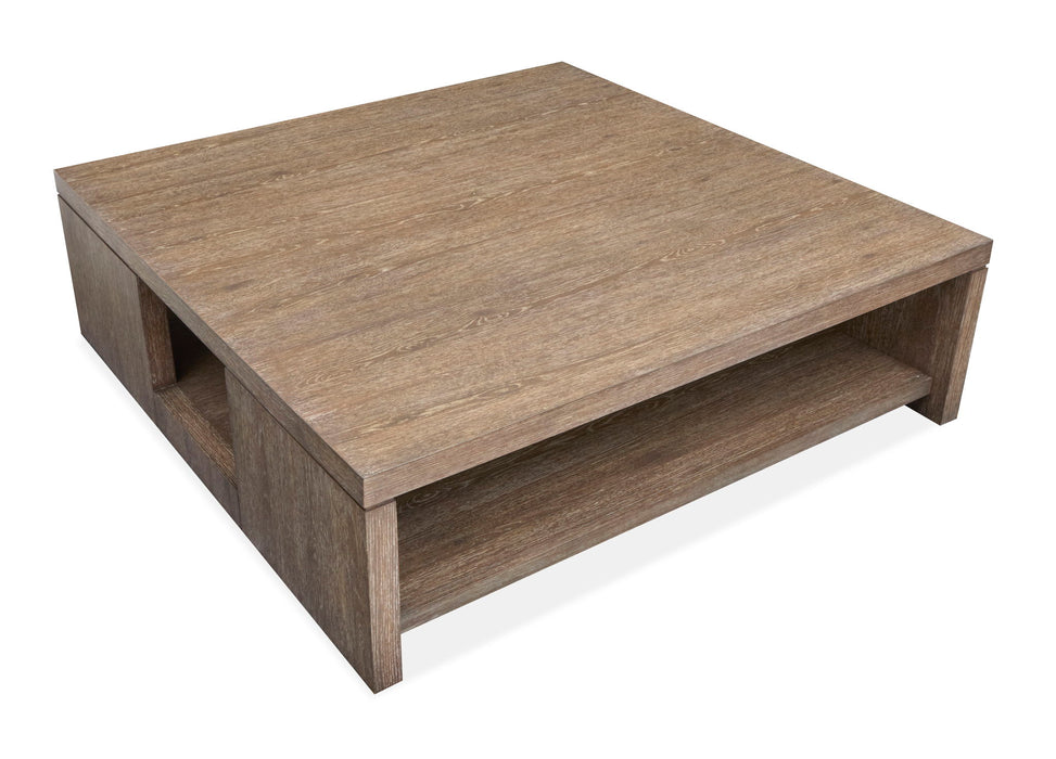Conway - Square Cocktail Table With Casters - Spiced Brown Magnussen Furniture