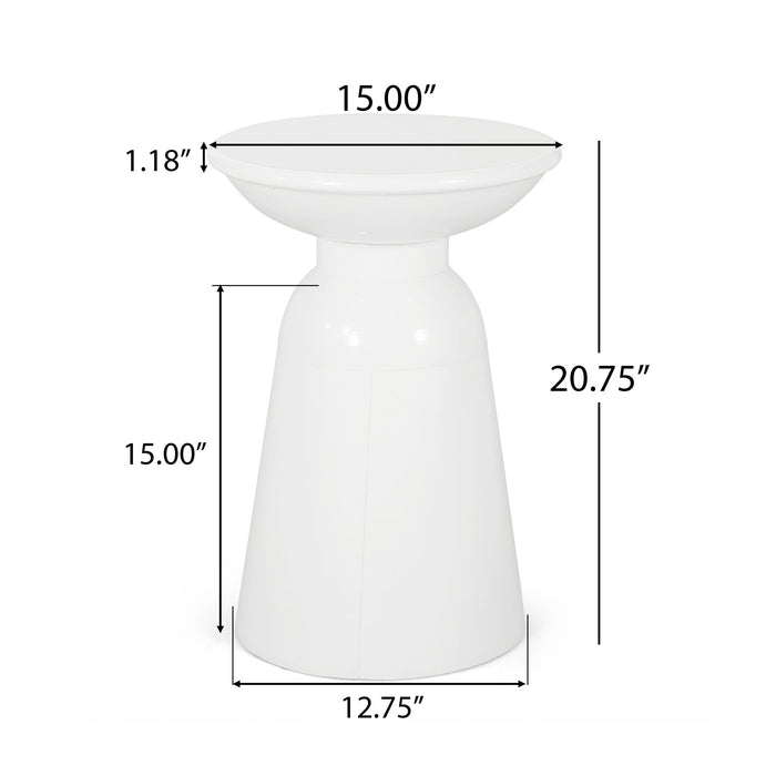 Outdoor Modern Metal End Large Table