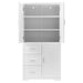 Tall Wide Storage Cabinet With Doors, 3 Drawers Hearth and Haven