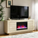 Fireplace TV Stand - Beige Home Essentials