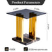 Side Table - Gray / Gold Home Essentials