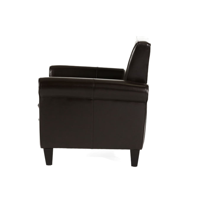 Hollister - Club Chair With Birch Legs - Brown
