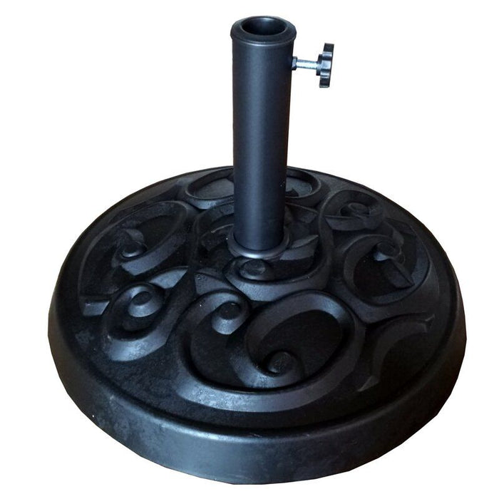 Rust-Resistant Resin Umbrella Base - Black