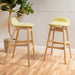 Contemporary Bar Stool With Stylish Seat And Small Backrest Noble House