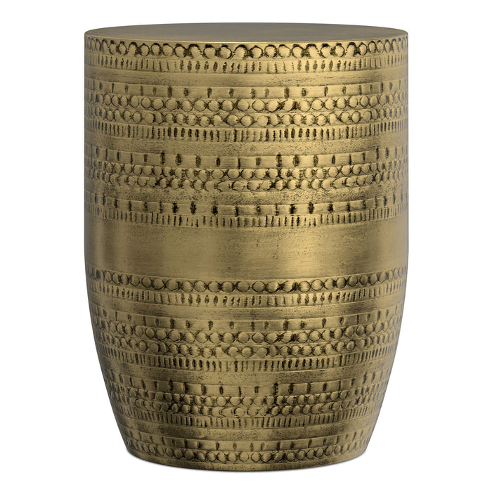 Johnsen - Handcrafted Large Metal Accent Table Simpli-Home
