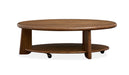 Tanner - Oval Cocktail Table With Casters - Tawny Brown Magnussen Furniture