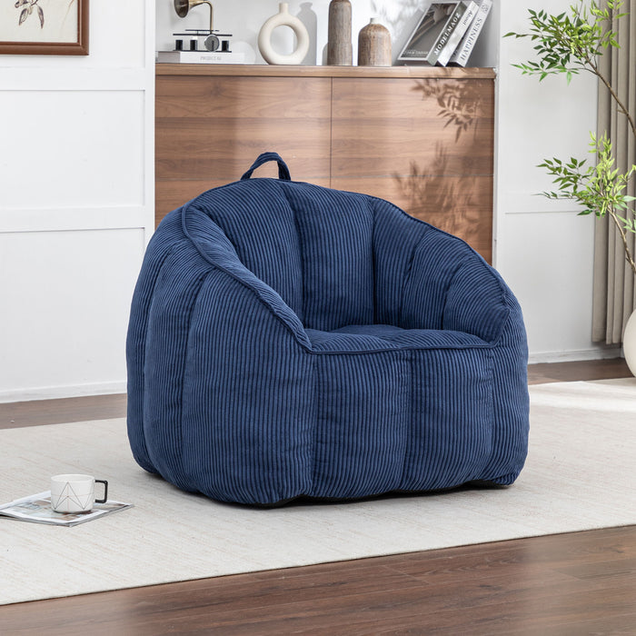 Giant Bean Bag Chair Sofa For Living Room - Dark Blue Home Essentials
