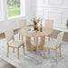 Round Dining Set With 4 Upholstered Dining Chairs Home Essentials