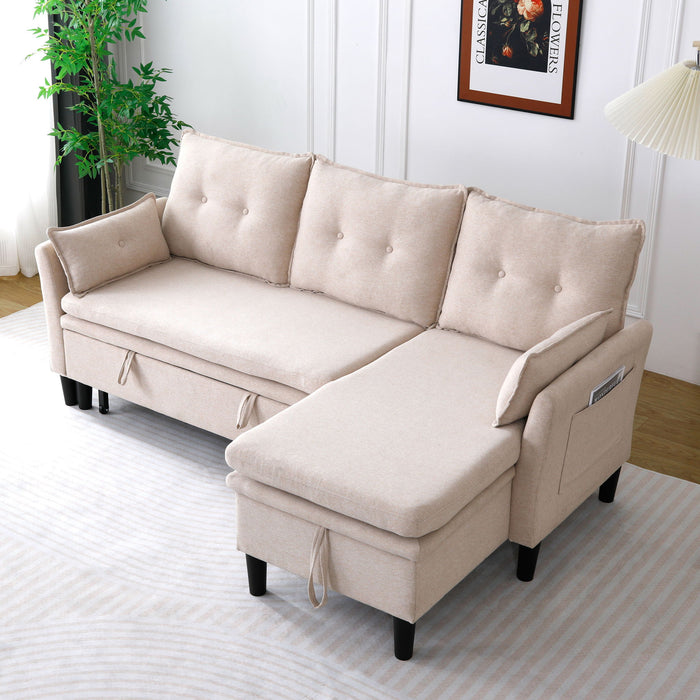L-Shaped Reversible Chaise Sectional Sofa With Storage Home Essentials