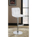 Lenny - Upholstered Adjustable Bar Stool (Set of 2) - White Furniture Max