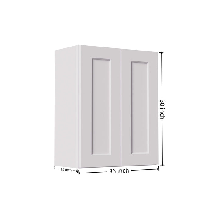 Shaker Wall Cabinet With Soft Close Hinges, Adjustable Shelves, Double Door Home Essentials