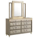 Mika - 8 Drawer LED Dresser With Mirror - Ivory Furniture Max