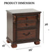 3 Piece Bedroom Set, Traditional Bed With 2 Nightstands Home Essentials