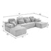 Sectional Sleeper Sofa & Storage Pockets, Modular Couch With Throw Pillows For Living Room Home Essentials