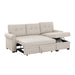 Upholstered Sleeper Sofa With Reversible Storage Chaise Home Essentials