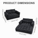 2 Seater Modular Corduroy Sofa With Chaise Lounge For Living Room Home Essentials