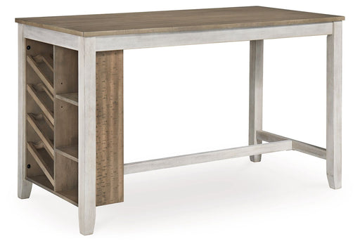 Skempton - Rectangular Counter Table With Storage - White Signature Design by Ashley®