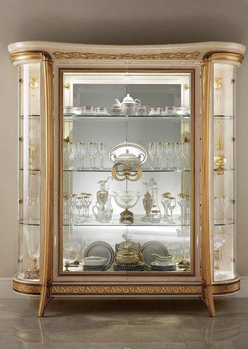 Melodia - 4 Door Cabinet - Beige / Gold Arredoclassic Italy