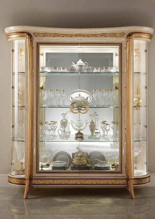 Melodia - 4 Door Cabinet - Beige / Gold Arredoclassic Italy