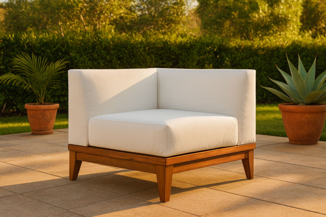 Rio - Corner Chair - Off White Meridian Furniture
