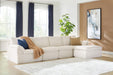 Fannin - 4-Piece Sectional With Ottoman - Ivory Signature Design by Ashley®