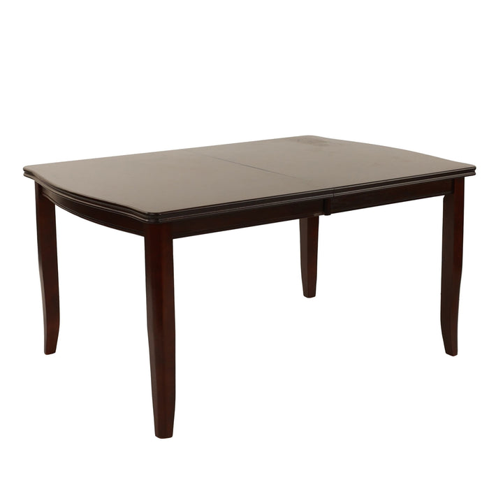 Dining Table With Built In Butterfly Leaf, Rectangle Shape, Extendable - Espresso Home Essentials