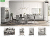 Mia - Dining Table - White / Gray / Silver Status Italy