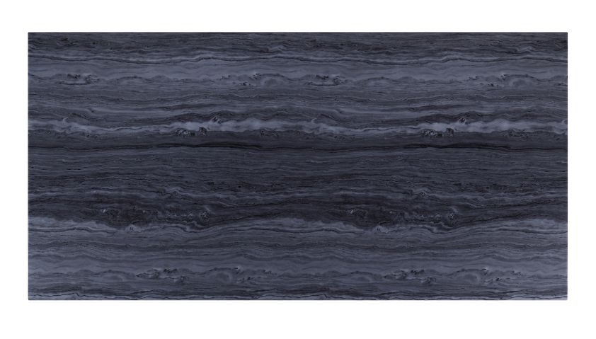 Nasir - Dining Table - Gray Printed Faux Marble Top & Mirrored Silver ACME