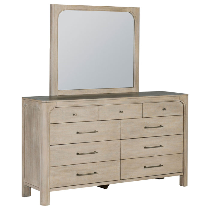 Flores - 9 Drawer Dresser With Mirror - Mango Color Furniture Max