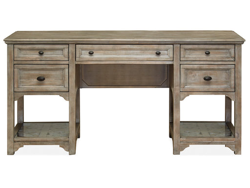 Tinley Park - Desk Base - Dove Tail Gray Magnussen Furniture
