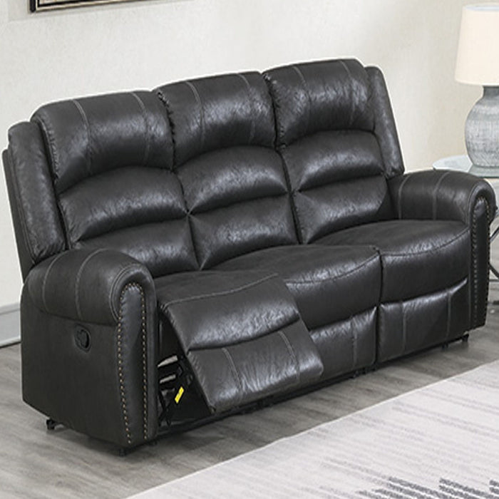 Power Reclining Sofa With Built In USB Port - Black Home Essentials
