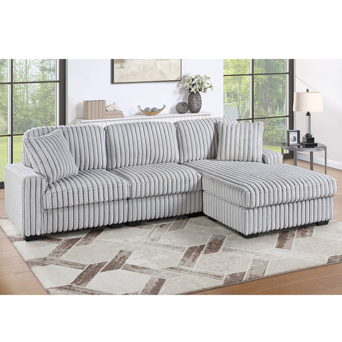 Sectional Sofa Set With Reversible Chaise, Living Room Furniture Home Essentials