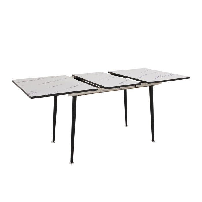 Modern Extendable Dining Table And Chair Set For 2 - 6 People Home Essentials