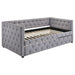 Cross - Upholstered Twin Daybed With Trundle - Gray Furniture Max