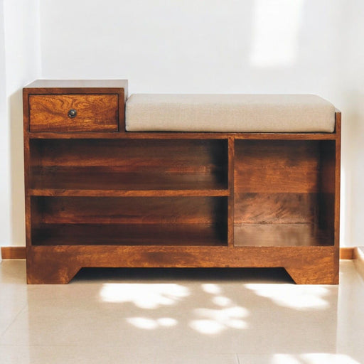 Retreat - Shoe Bench, 1 Drawer - Chestnut Artisan Furniture