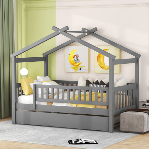 Creativity House Bed With Twin Size Trundle DreamHaus