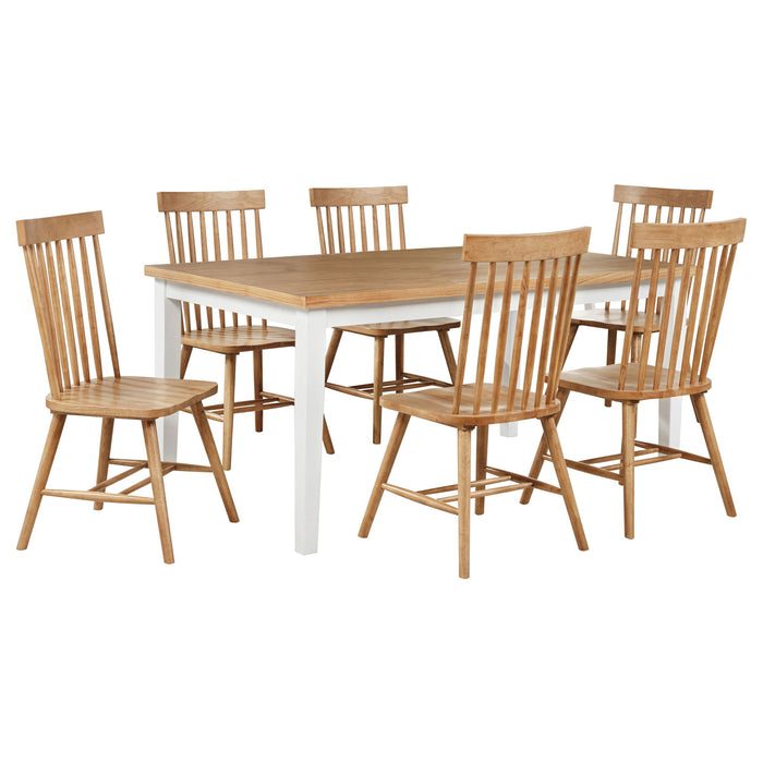 Aldren - 7 Piece Dining Set With Rectangular Table Furniture Max