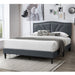 Bed With Nailhead Trim Accents, Upholstered Platform Frame Home Essentials