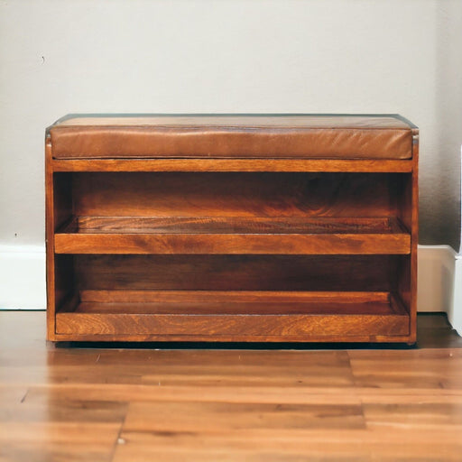 Buffalo - Hide Pull Out Shoe Storage Bench Artisan Furniture