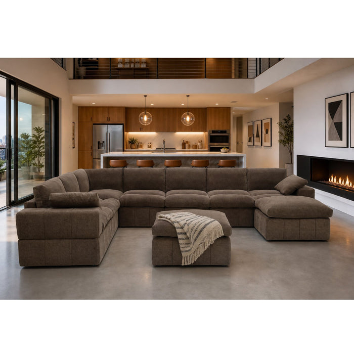 Sectional, Large Arms, Toss Pillows Included Home Essentials