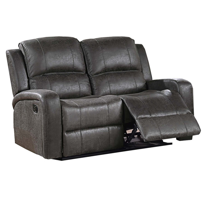 Manual Reclining Loveseat With Horizontal And Vertical Tufting Home Essentials