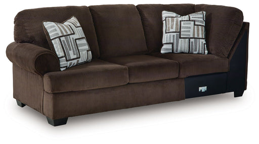 Kimlee - LAF Sofa With Corner Wedge - Chocolate Signature Design by Ashley®