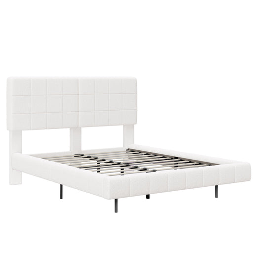 Floating Bed With Light, Soft Touch Surface Noble House