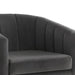 Tufted Barrel Accent Chair Upholstered Lounge Chair - Gray Furniture Max