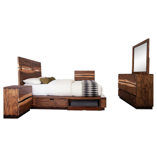 Beverly - 5 Piece Eastern King Bedroom Set - Walnut Furniture Max