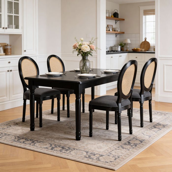 French Country Dining Chairs With Round Back (Set of 2) Home Essentials