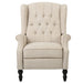 Armchair Recliner With Pushback Mechanism And Wingback Design Noble House